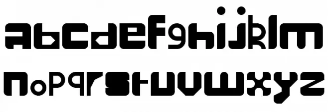 number one Regular Font LOWERCASE