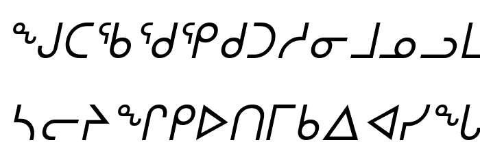nunacom italic Font LOWERCASE