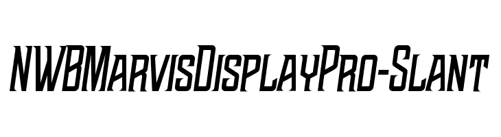 NWBMarvisDisplayPro-Slant Font
