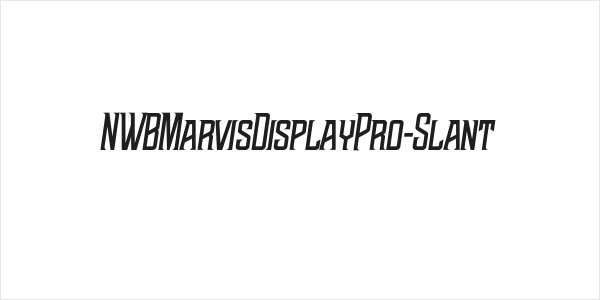 NWBMarvisDisplayPro-Slant Logo