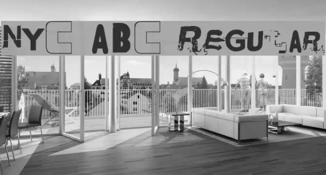 NYC ABC Regular Font examples