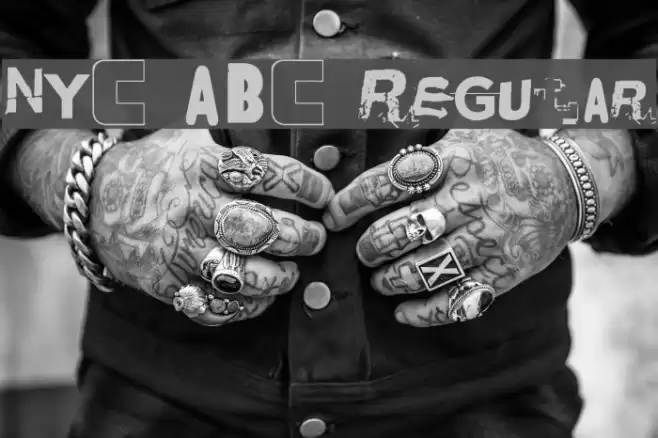 NYC ABC Regular Font examples