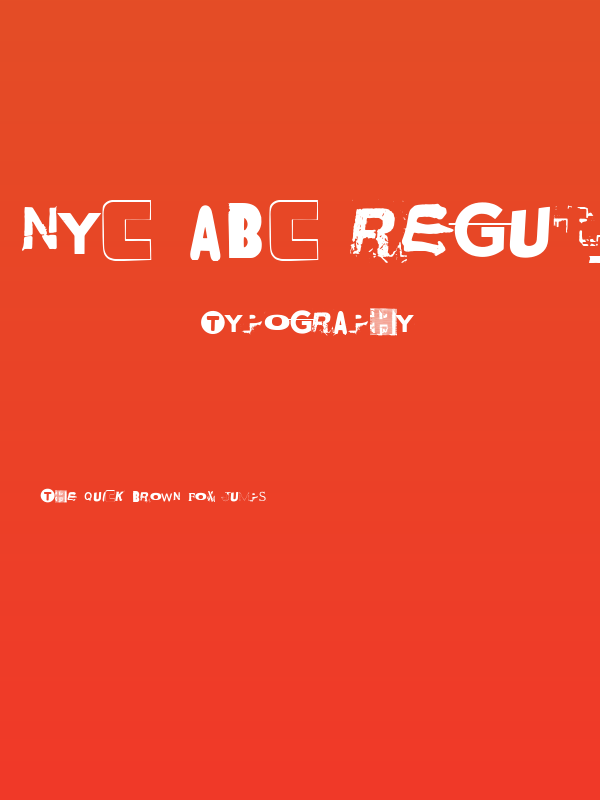 NYC ABC Regular Poster