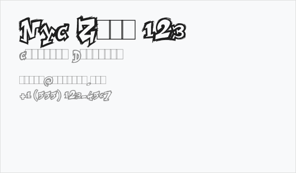 NYC Zone 123 Business Card