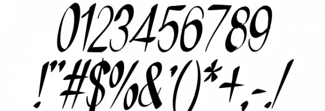 NYOEHOKA-Italic Font OTHER CHARS