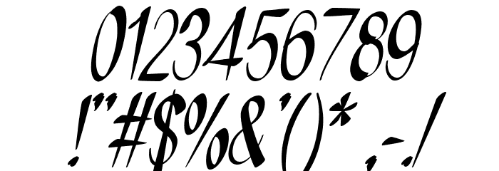 NYOEHOKA-Italic Font OTHER CHARS