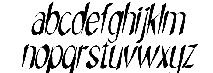 NYOEHOKA-Italic Font LOWERCASE