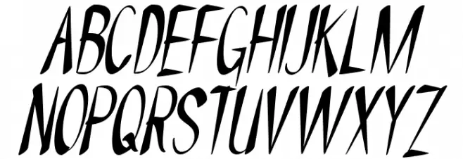NYOEHOKA-Italic Caratteri MAIUSCOLE