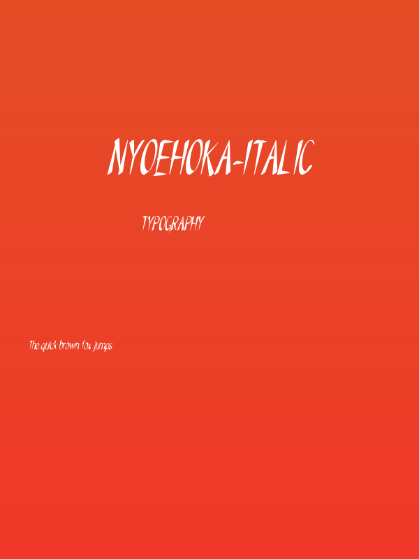 NYOEHOKA-Italic Poster