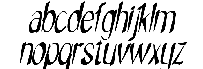 NYOEHOKA-Italic Font LOWERCASE