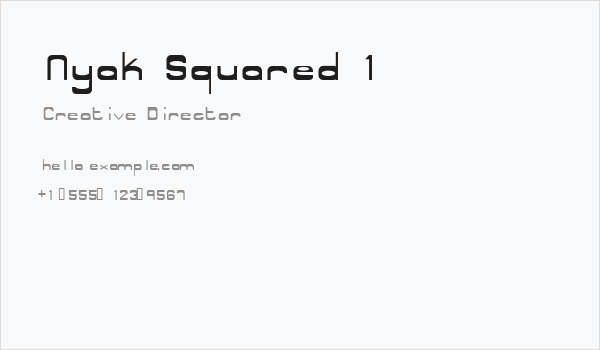Nyak Squared 1 Business Card