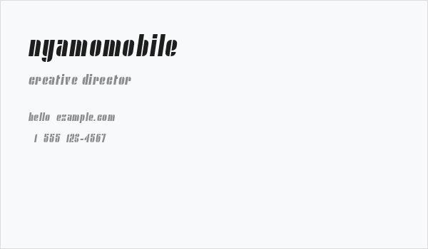 Nyamomobile Business Card