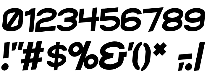 Nyctalopia tilt Font OTHER CHARS