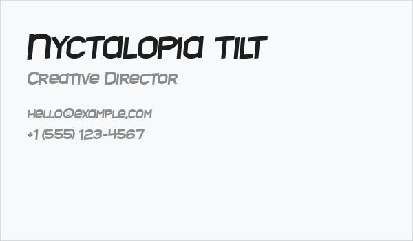 Nyctalopia tilt Business Card