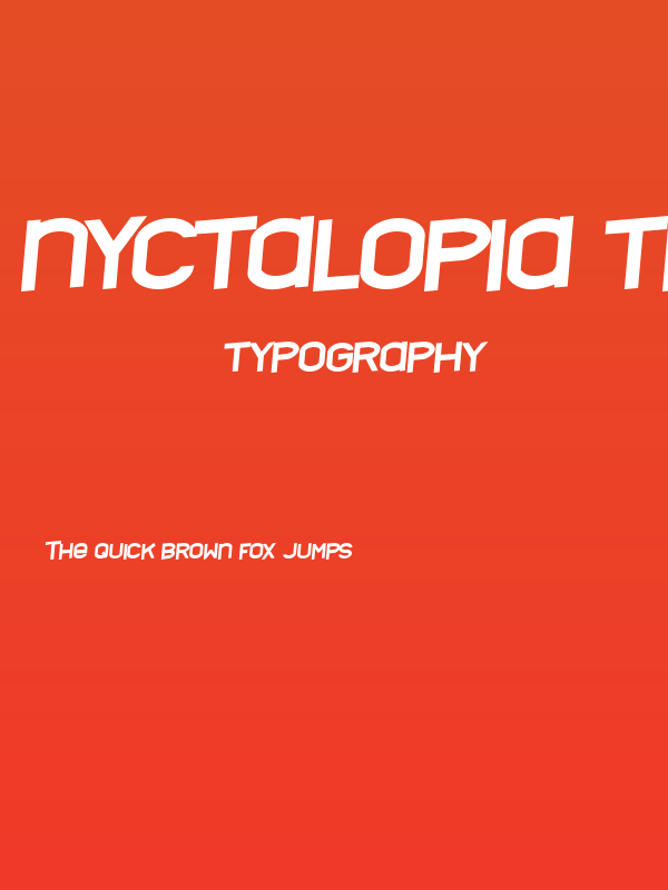 Nyctalopia tilt Poster