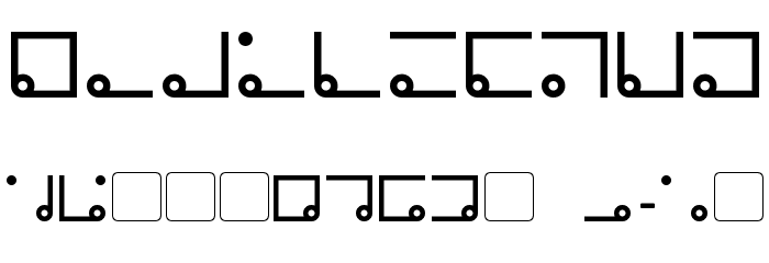 Nyctographic Font OTHER CHARS