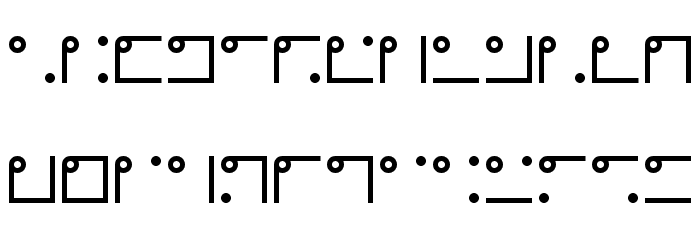 Nyctographic Font LOWERCASE