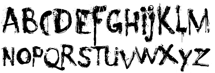 Nyctophobia Font LOWERCASE