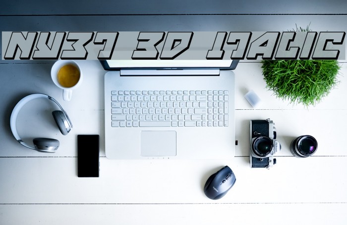 Nyet 3D Italic Font examples