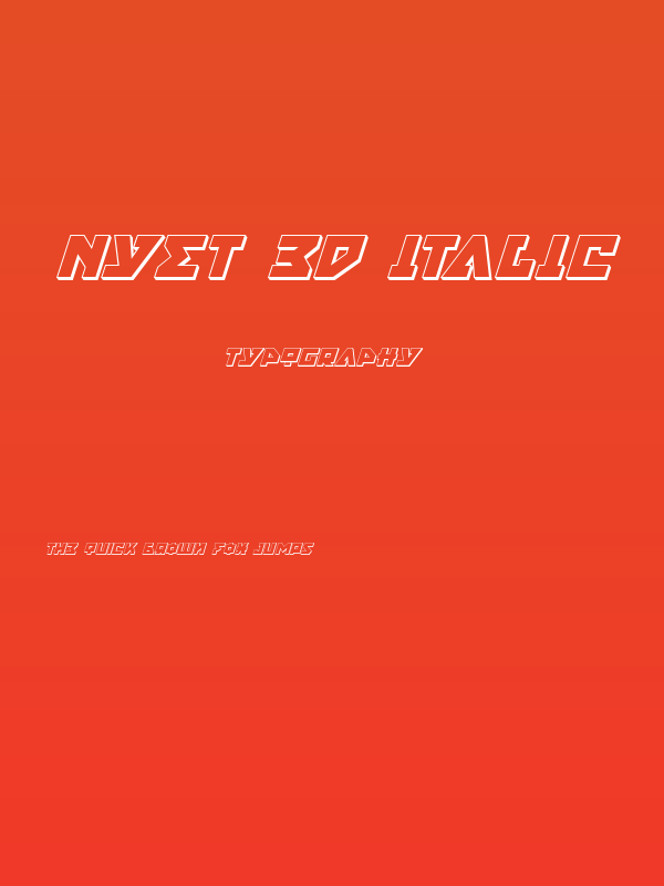 Nyet 3D Italic Poster