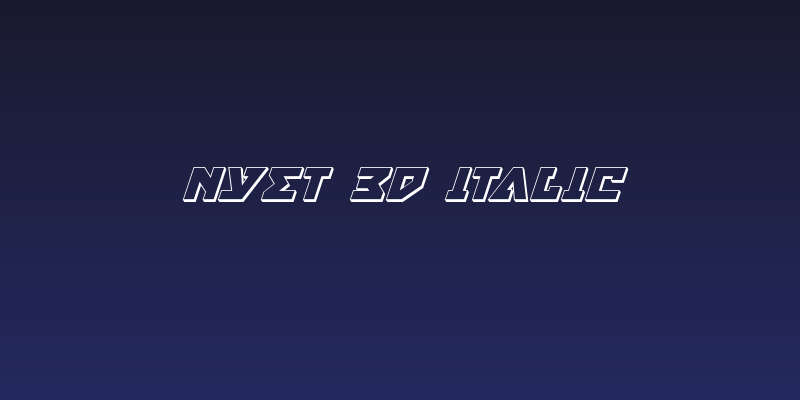 Nyet 3D Italic Social Header