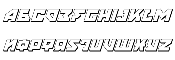 Nyet 3D Italic Font LOWERCASE