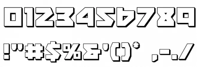 Nyet 3D Font OTHER CHARS
