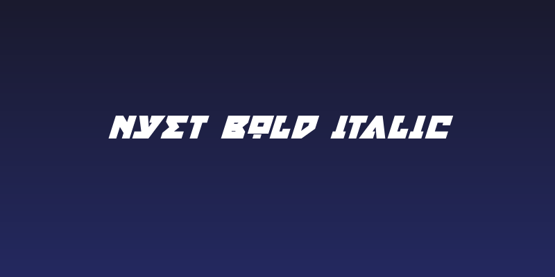 Nyet Bold Italic Social Header