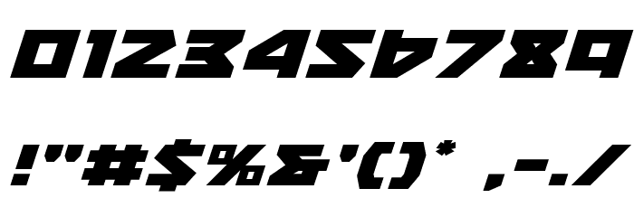 Nyet Expanded Italic Font OTHER CHARS