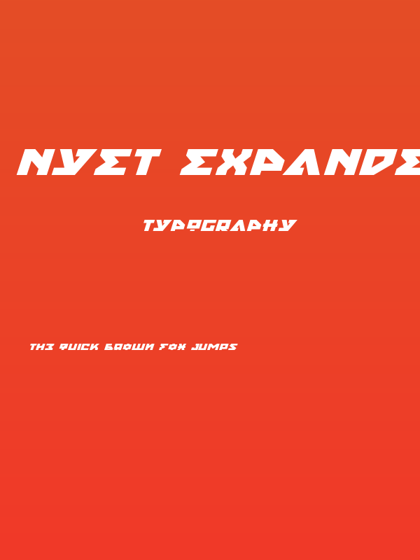 Nyet Expanded Italic Poster