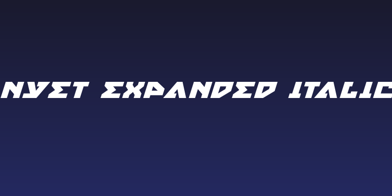 Nyet Expanded Italic Social Header