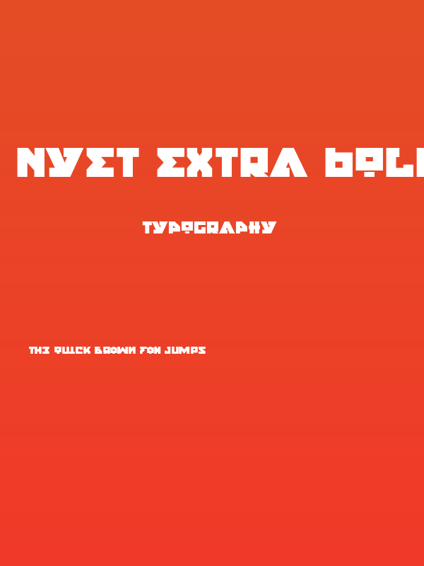 Nyet Extra Bold Poster