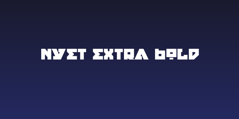 Nyet Extra Bold Social Header