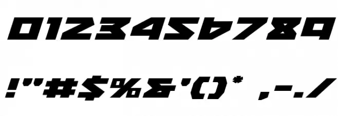 Nyet Extra-Expanded Italic フォント その他の文字