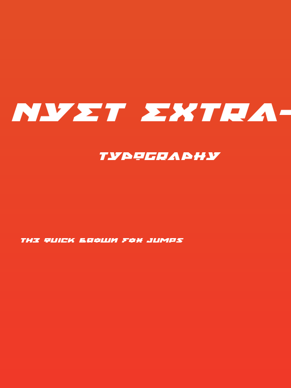 Nyet Extra-Expanded Italic Poster