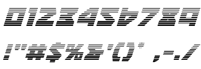 Nyet Gradient Italic Font OTHER CHARS