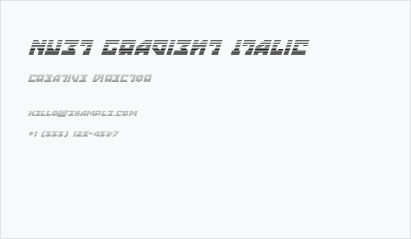 Nyet Gradient Italic Business Card