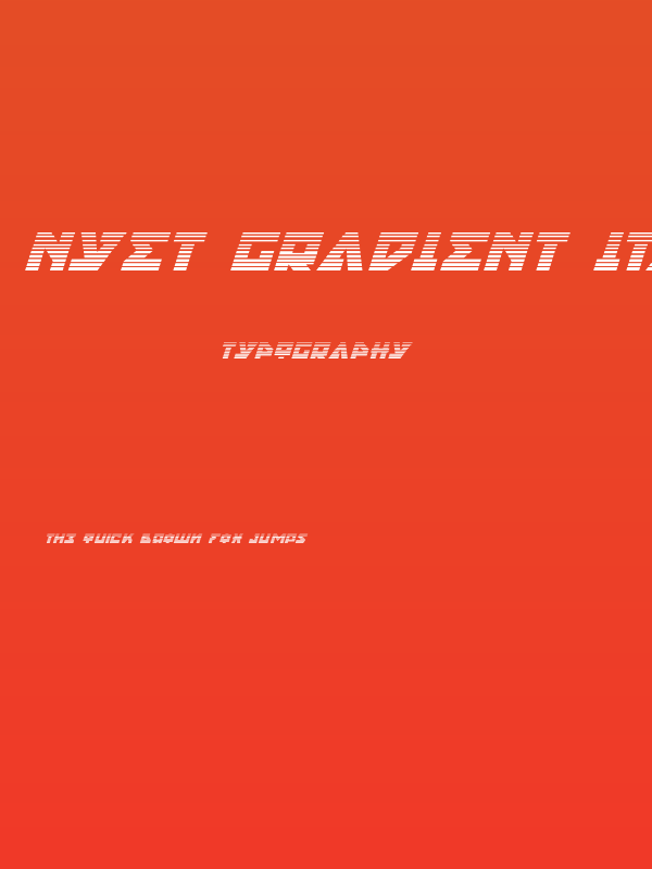 Nyet Gradient Italic Poster
