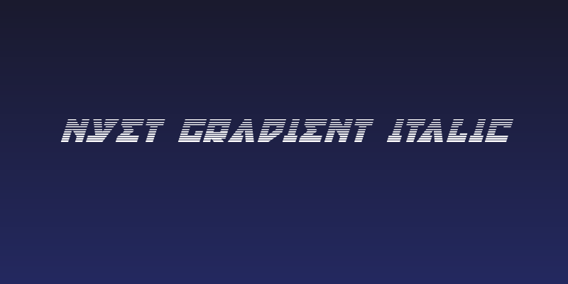 Nyet Gradient Italic Social Header