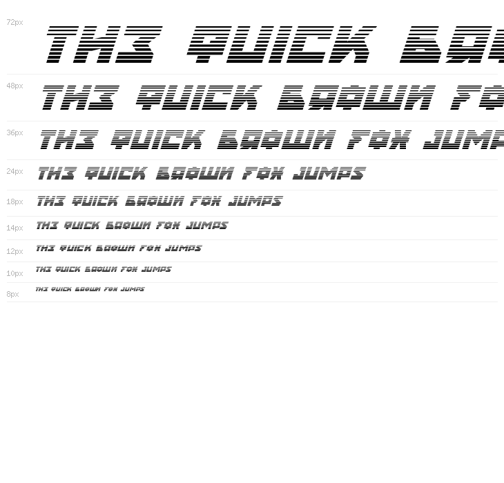 Nyet Gradient Italic Waterfall