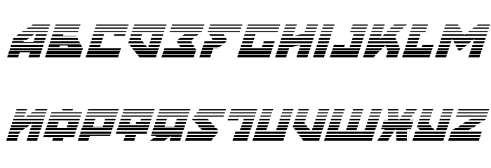 Nyet Gradient Italic Font LOWERCASE