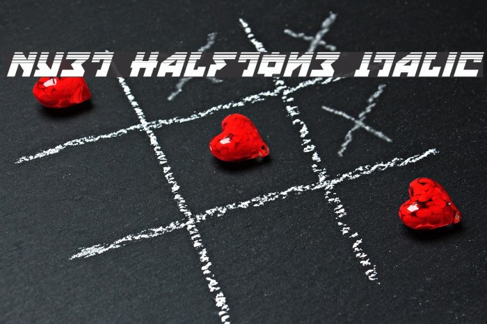 Nyet Halftone Italic Font examples