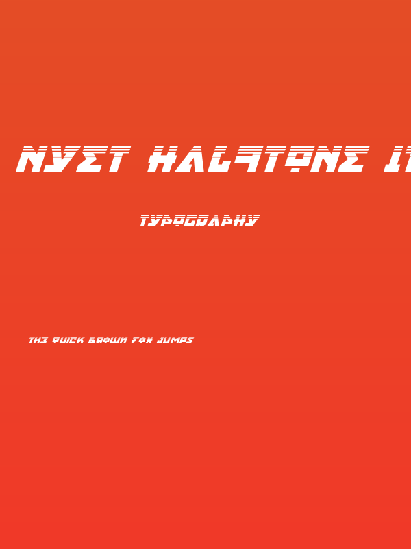 Nyet Halftone Italic Poster