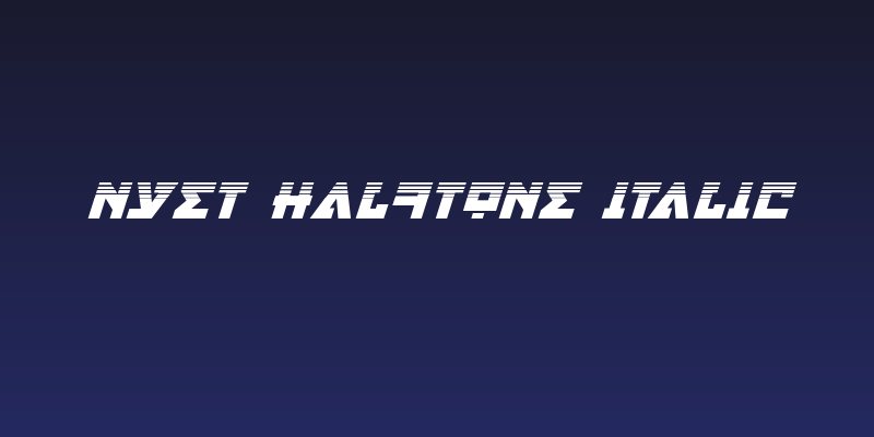 Nyet Halftone Italic Social Header