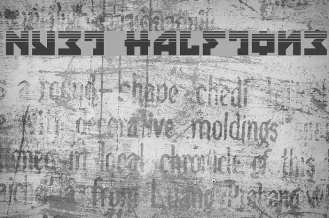 Nyet Halftone Font examples