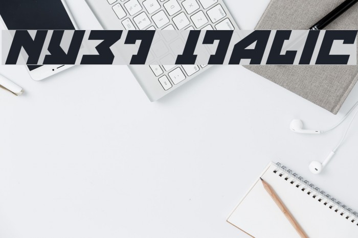 Nyet Italic Font examples