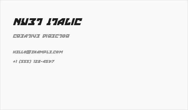 Nyet Italic Business Card