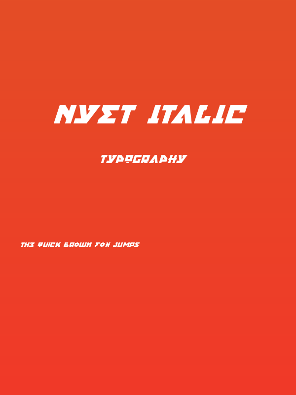 Nyet Italic Poster