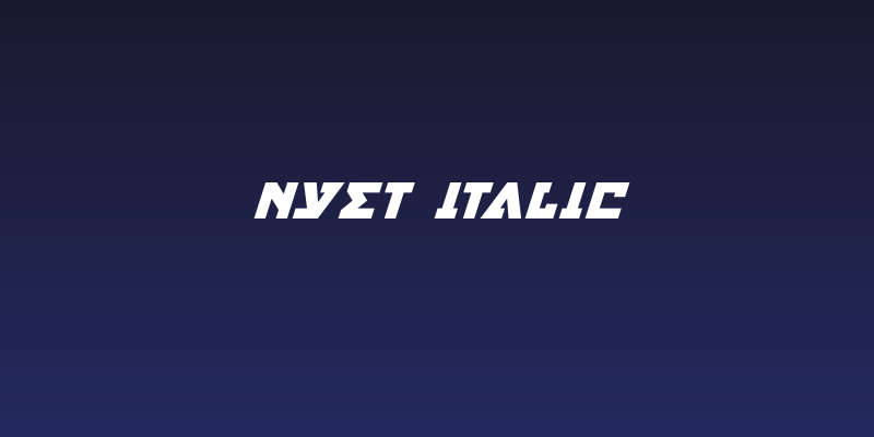 Nyet Italic Social Header