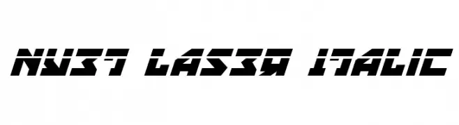 Nyet Laser Italic  免费字体下载